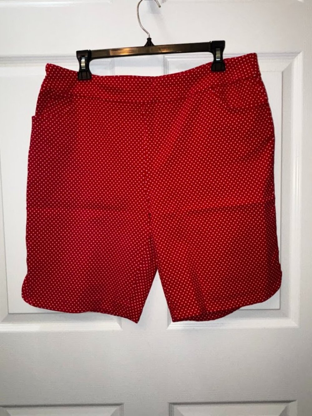 Kate Park Red & White Polka Dot Shorts - SizeXL